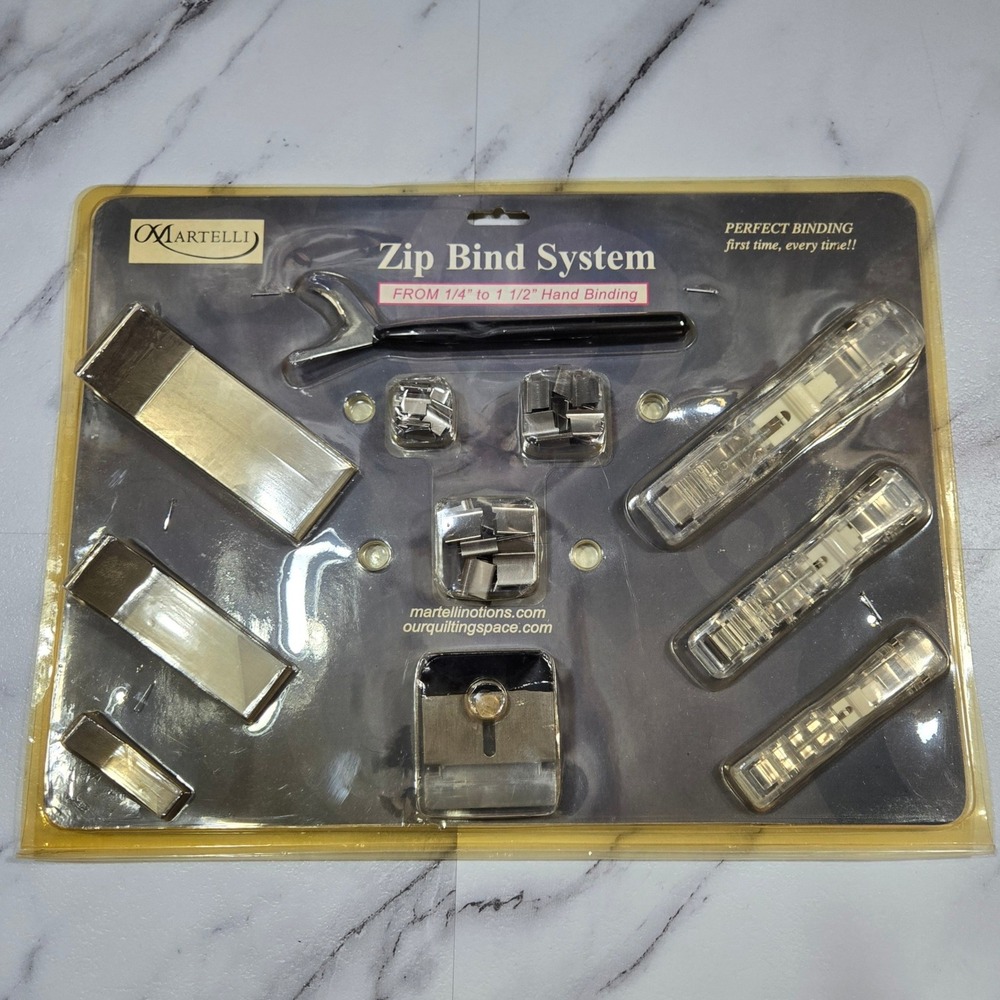 Martelli Zip Bind System ZB102 Quilt Binding Hand Sewing Quilting Tool Kit NOS